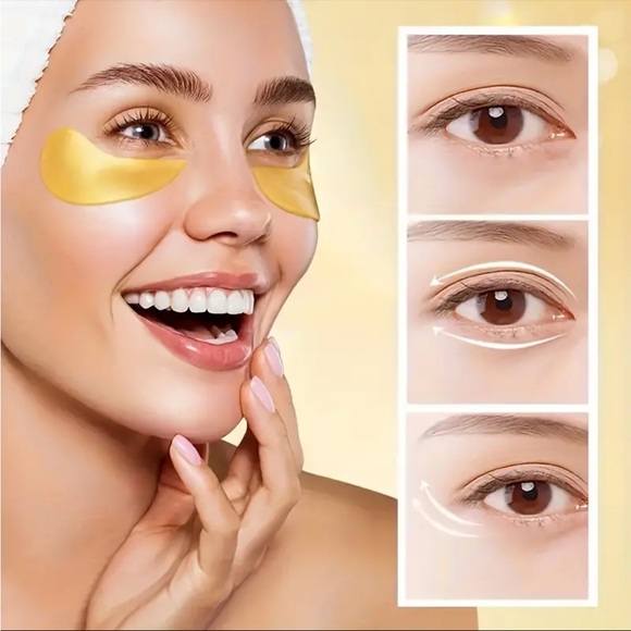 🆕 24K Golden Eye Masks, Hydrating Under Eye Patches, Collagen Hyaluronic Acid - Picture 3 of 8